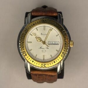 Rare Men’s 1996 Swiss Bulova Marine Star Watch #4820